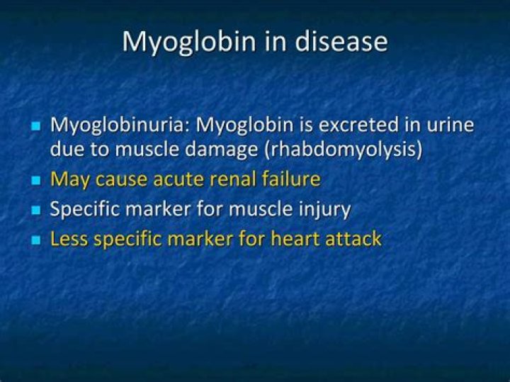 What is the cause of myoglobinuria?