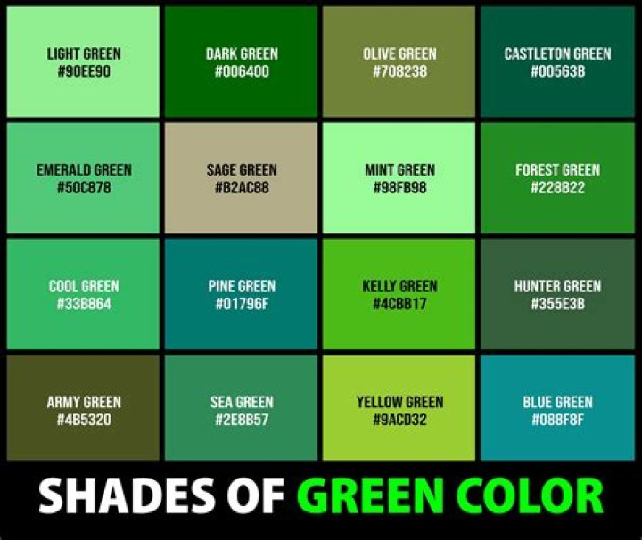 What is the coolest shade of green?