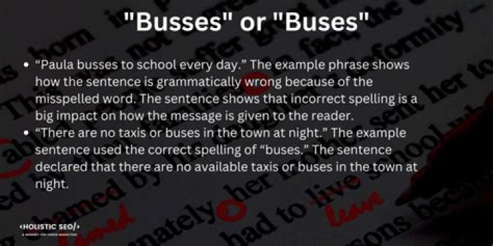 What is the correct way to spell buses?