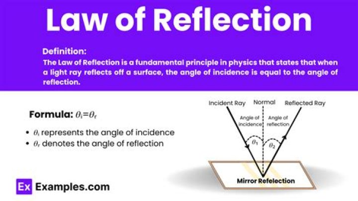 What is the definition of law of reflection?