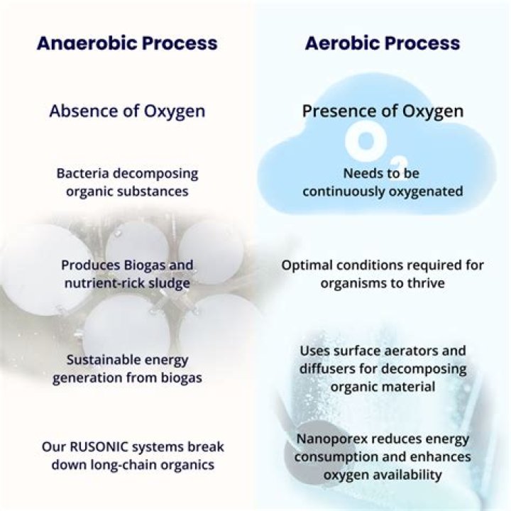 What is the difference between aerobic process and anaerobic process?