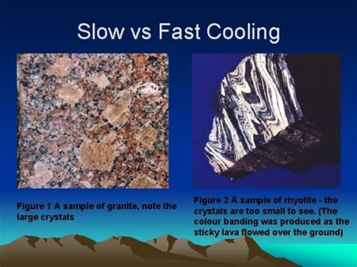 What is the difference between fast cooling and slow cooling crystals?