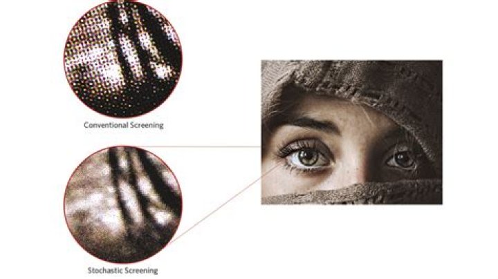 What is the difference between halftone screening and stochastic screening?