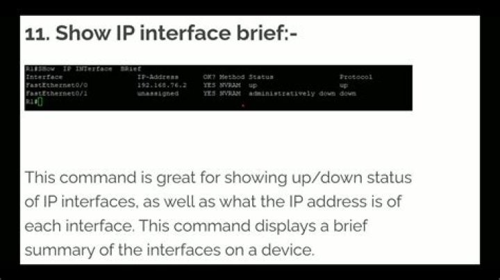 What is the difference between show ip interface and show interface?