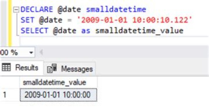 What is the difference between Smalldatetime and datetime in SQL Server?