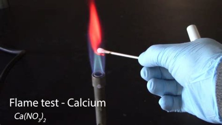 What is the flame test for calcium?
