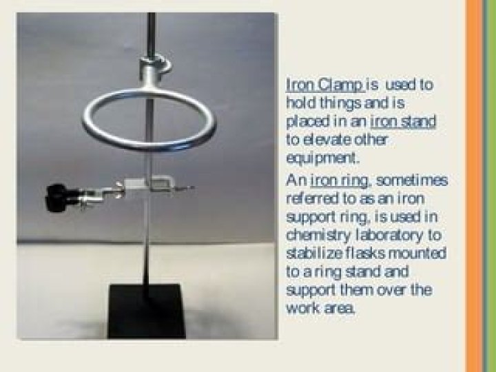What is the function of iron ring and stand?