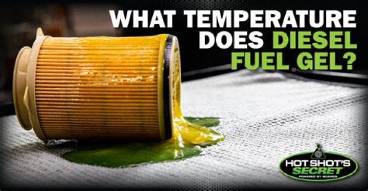 What is the gel point of diesel fuel?
