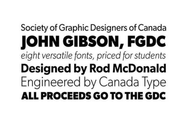 What is the Gibson font?