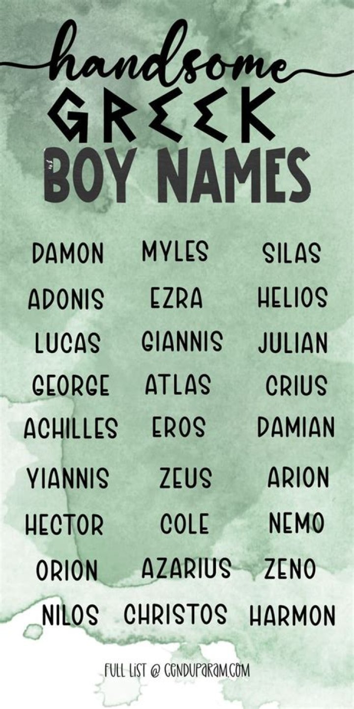 What is the Greek name for handsome?