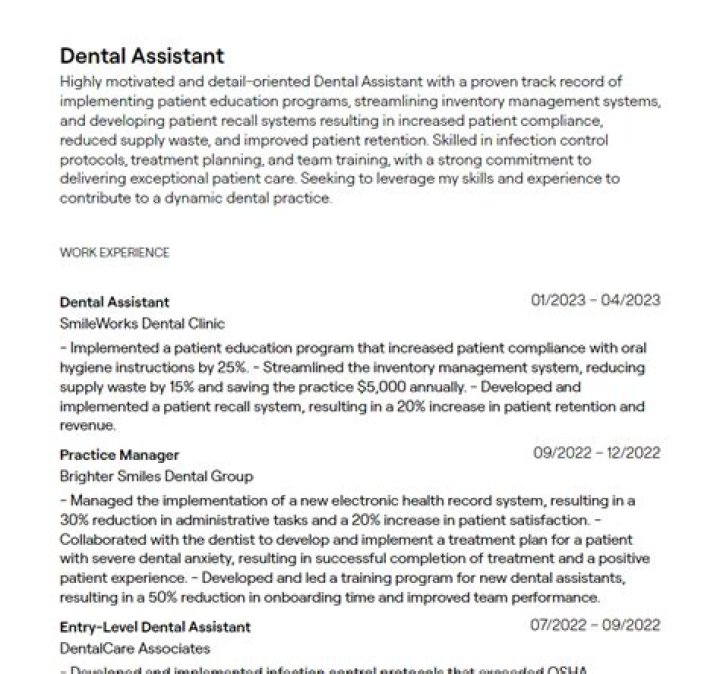 What is the highest level of dental assistant?