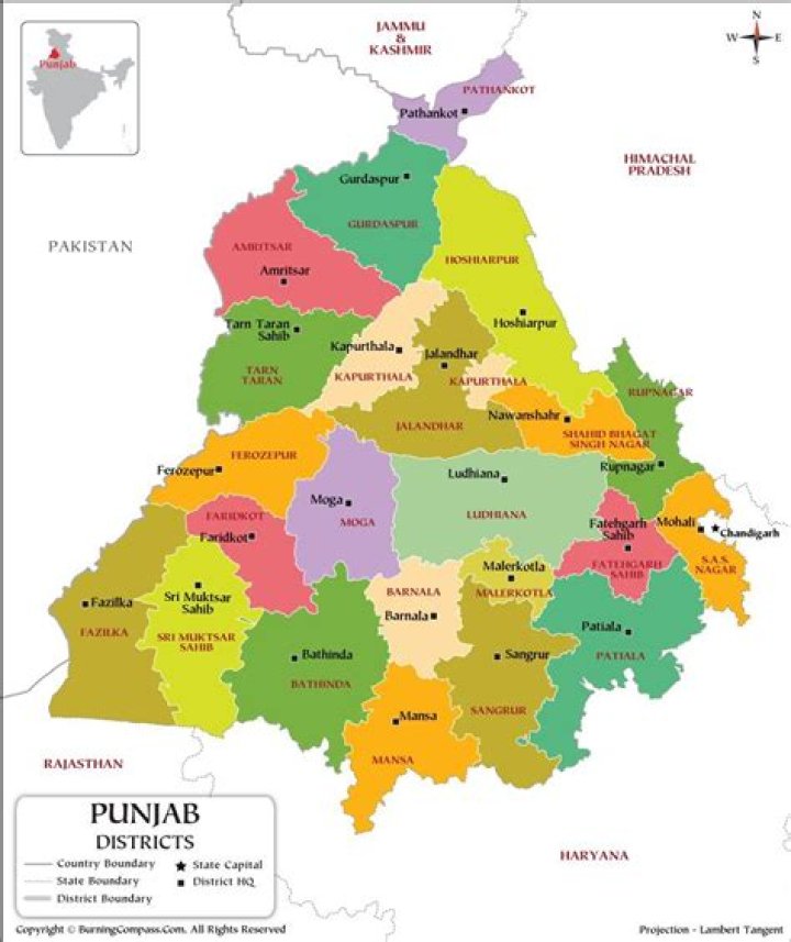 What is the landform of Punjab?