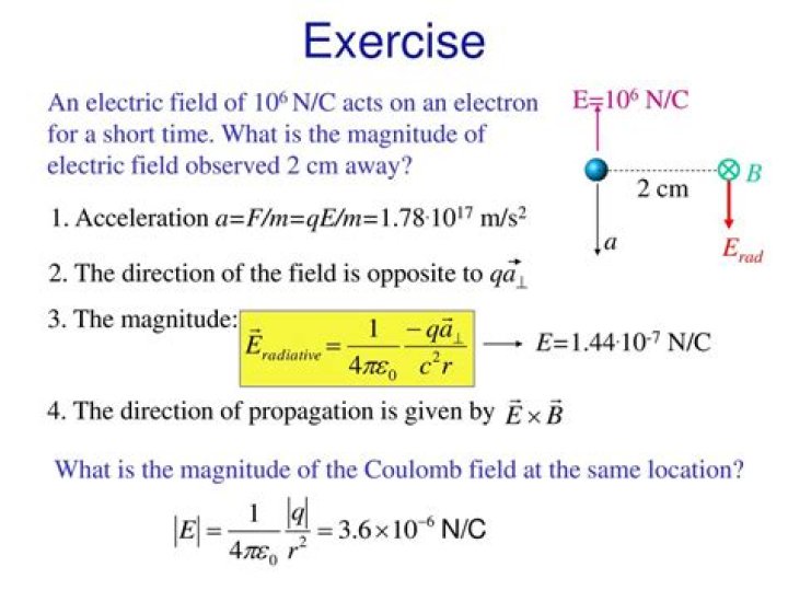 What is the magnitude of electric field?