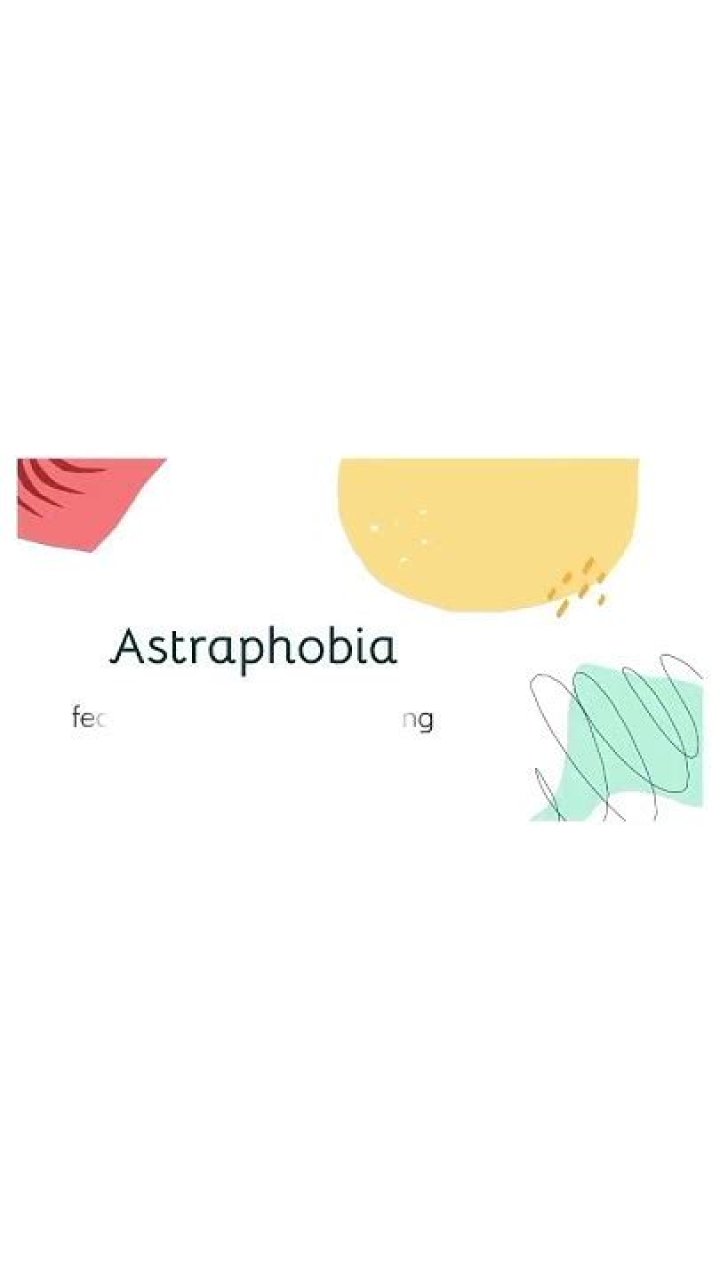 What is the meaning of Astraphobia?