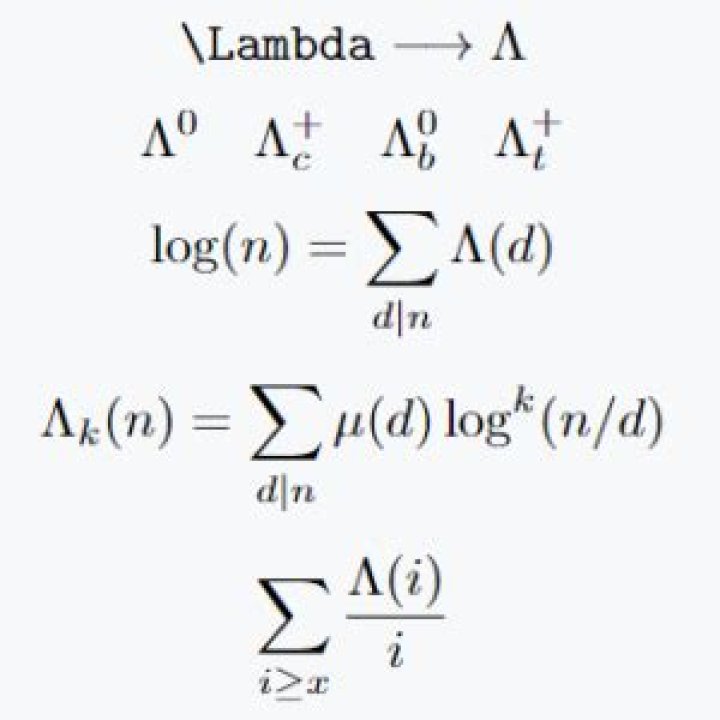What is the meaning of the lambda symbol in math?