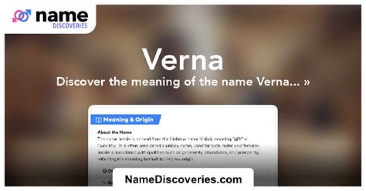 What is the meaning of the name Verna?