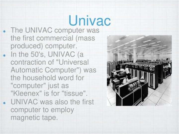 What is the meaning of UNIVAC 1?