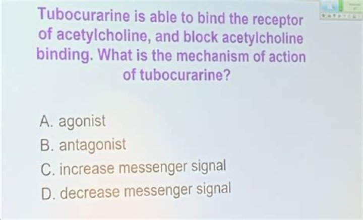 What is the mechanism of action of Tubocurarine?