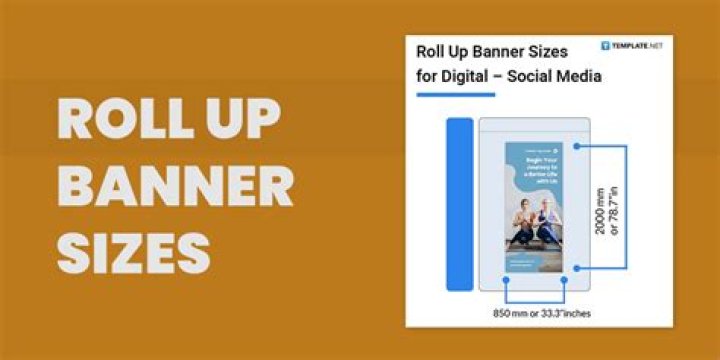 What is the normal size of a roll up banner?