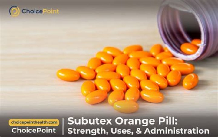 What is the Orange Suboxone pill?