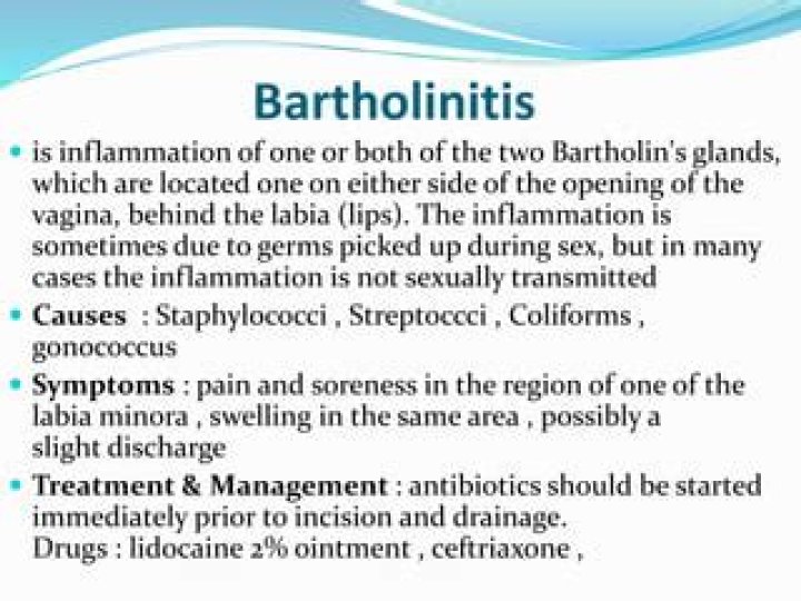What is the pathophysiology of bartholinitis?