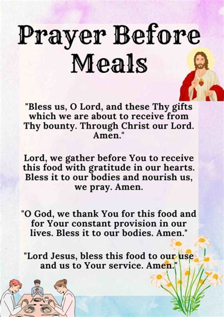 What is the prayer grace before meals?