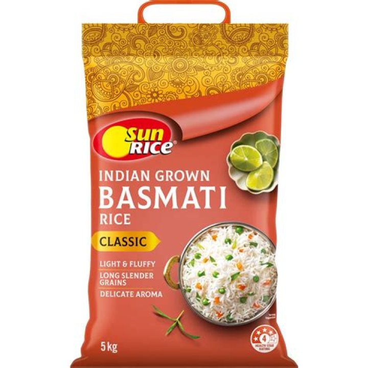 What is the price of 5KG basmati rice?