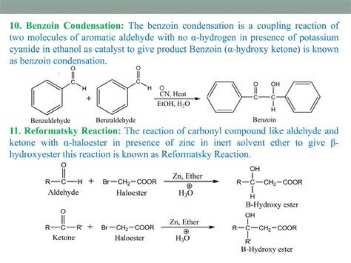 What is the product of the benzoin condensation reaction?