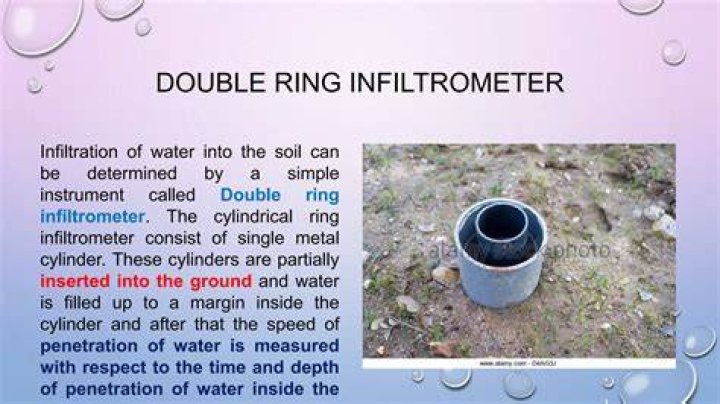What is the purpose of using double ring infiltrometer?