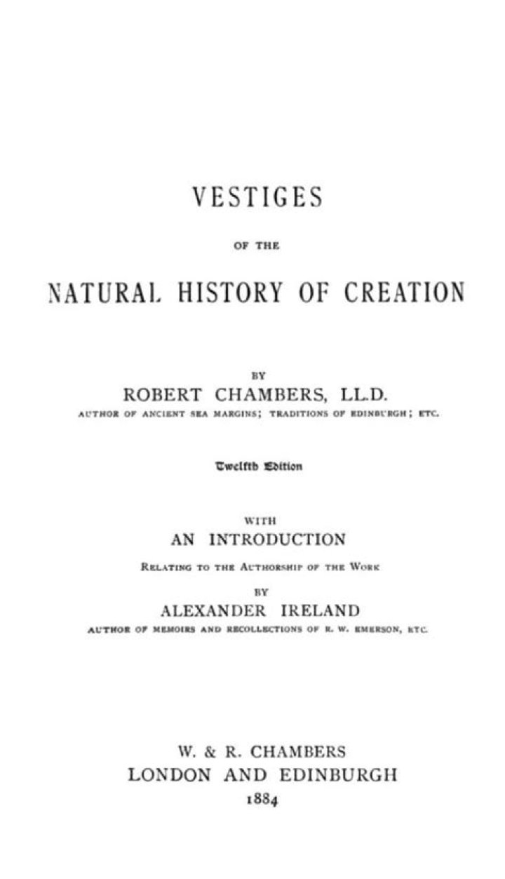 What is the relevance of Vestiges of the natural history of Creation?