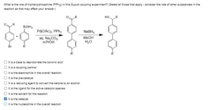 What is the role of triphenylphosphine?