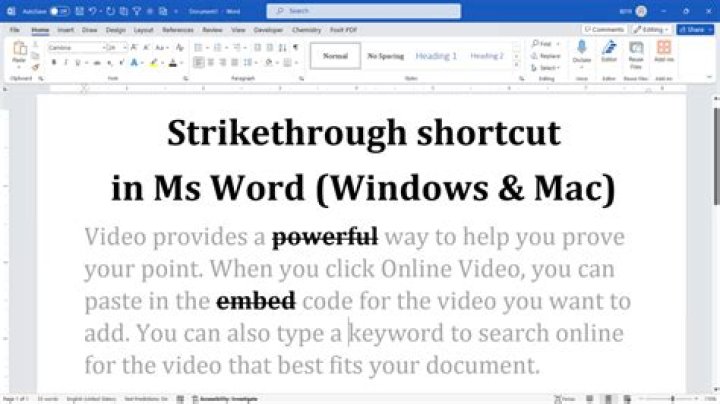 What is the shortcut for strikethrough in Gmail?