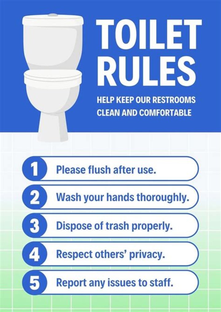 What is the sign for toilet?