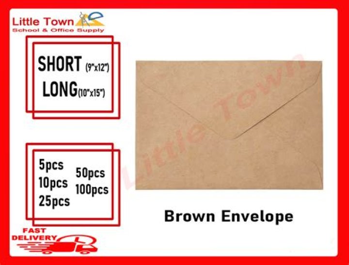 What is the size of long brown envelope?
