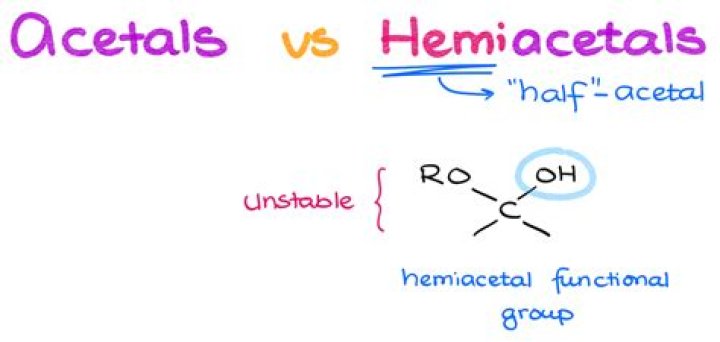 What is the structural difference between hemiacetal and acetals?