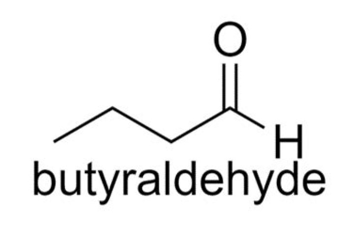What is the structure of butyraldehyde?