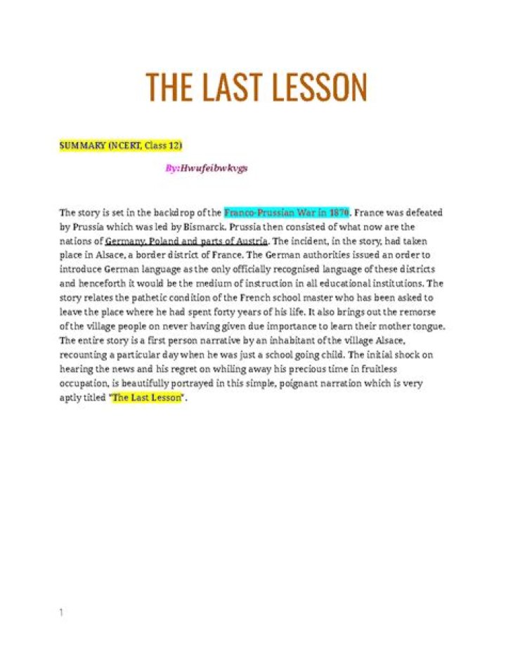 What is the summary of last lesson?