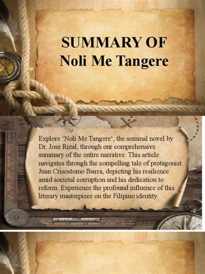 What is the summary of Noli Me Tangere?