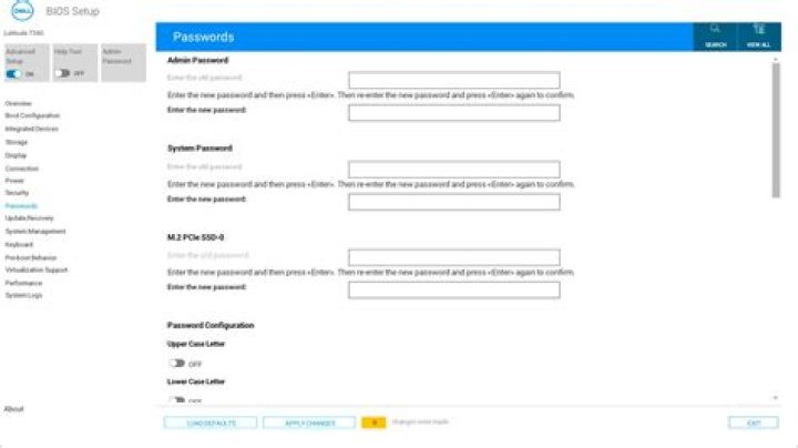What is the system password for a Dell laptop?
