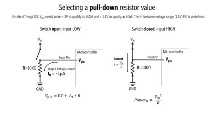 What is the value of a pull-down resistor?
