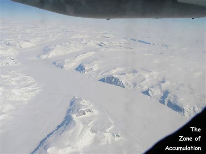 What is the zone of accumulation of glaciers?