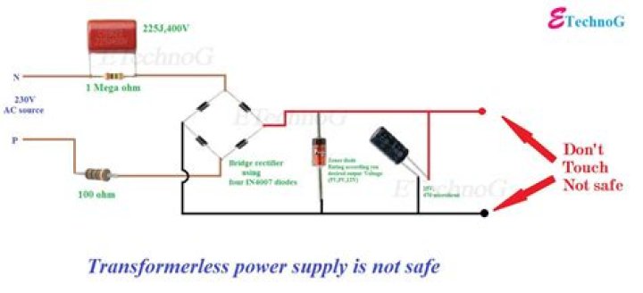 What is transformerless power supply?