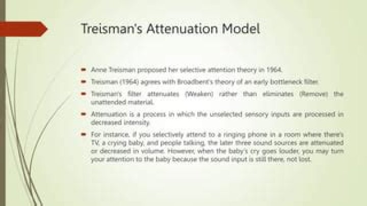 What is Treisman attention theory?