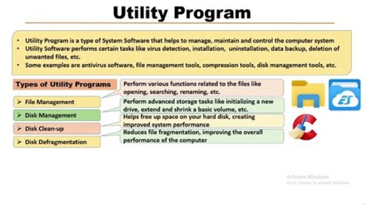 What is utility and service program?