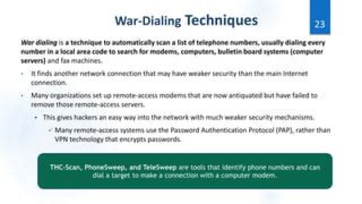 What is war dialing war driving?