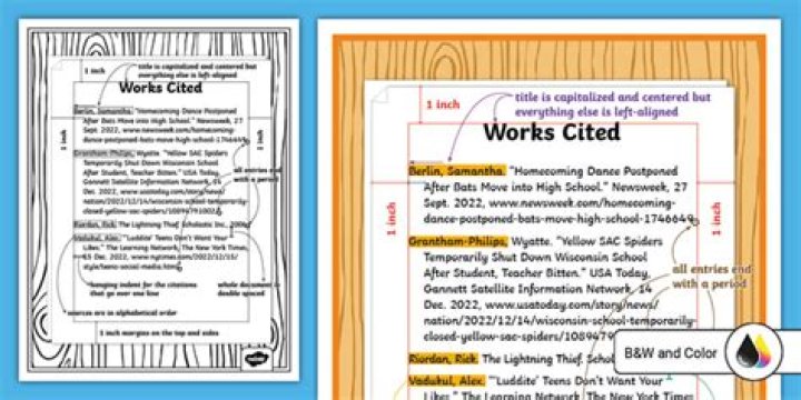What is work cited page mean?