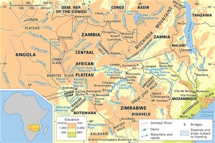 What is Zambezi River known for?