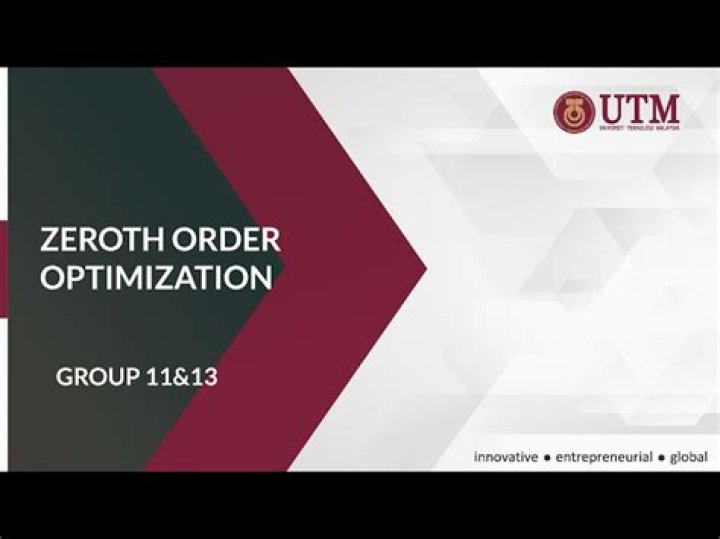 What is zeroth order optimization?
