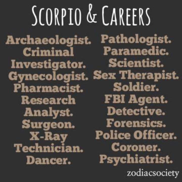 What jobs are Scorpios good at?