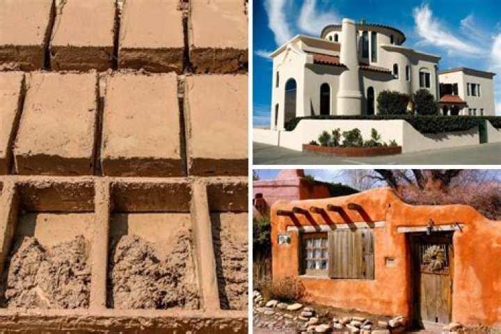 What kind of roof do adobe houses have?
